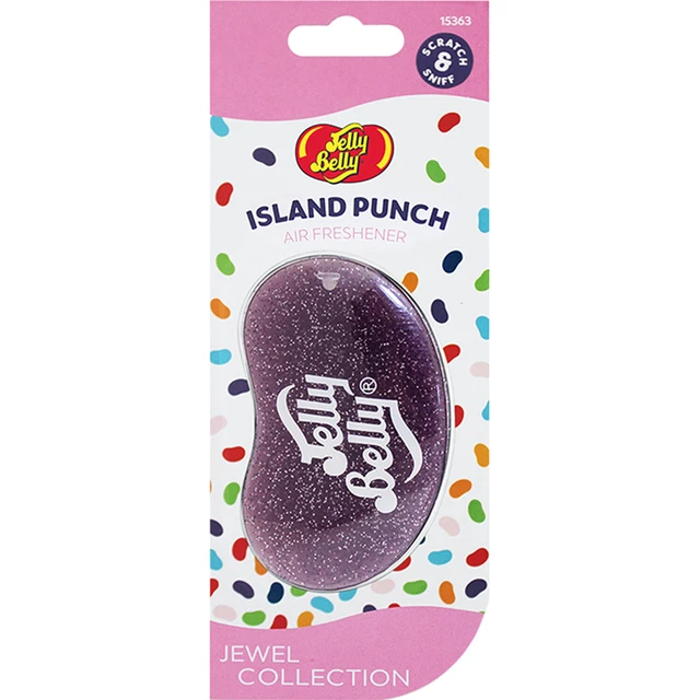 3x Jelly Belly 3D gel deodorante auto profumo Jewel Island Punch