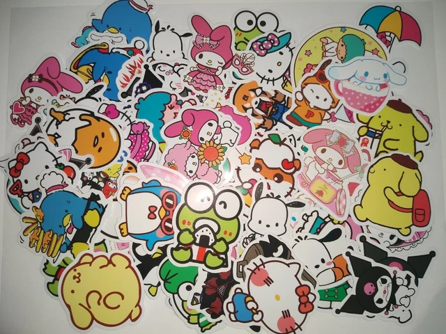 (100 pcs) Kawaii Mix Hello Kitty Sanrio Stickers Gudetama Others Stickers Decals