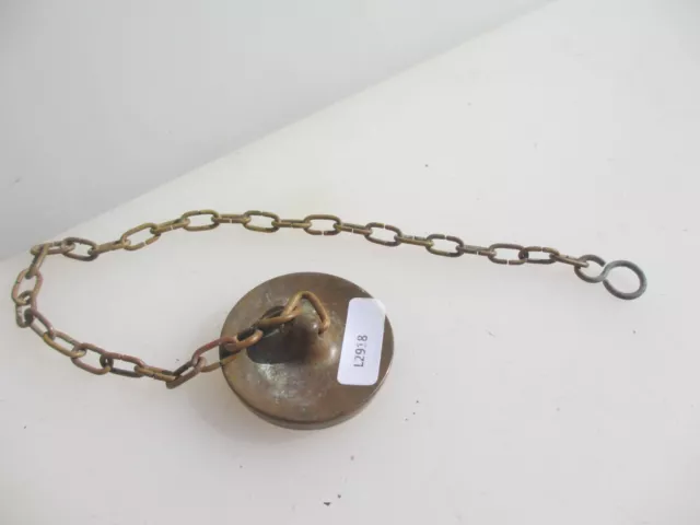 Vintage Brass Lighting Chain Hanger Loop Chandelier Light Pull Plug Old 43mm