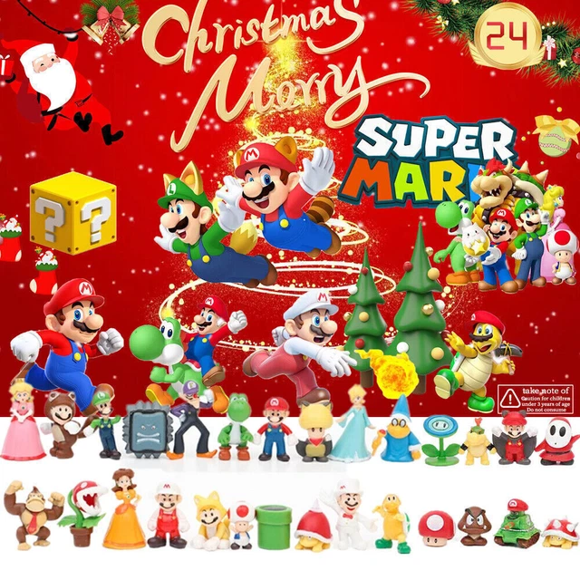 2024 CHRISTMAS COUNTDOWN Advent Calendar Super Mario Mini Figures Toys