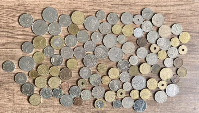 A Collection Of 100 Foreign Coins (Lot 2)