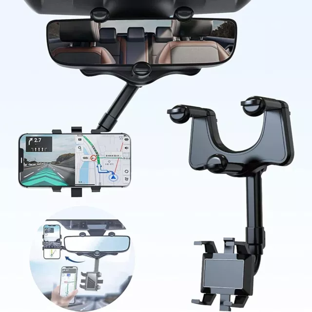 Supporto Smartphone Porta Cellulare Per Specchietto Retrovisore Per Auto Sicuro