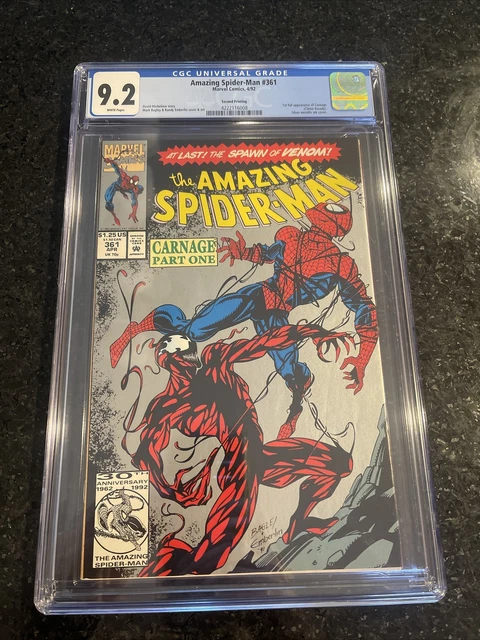 The Amazing Spider-Man #361 CGC 9.2 WP Apr. 1992 Marvel 2nd Printing