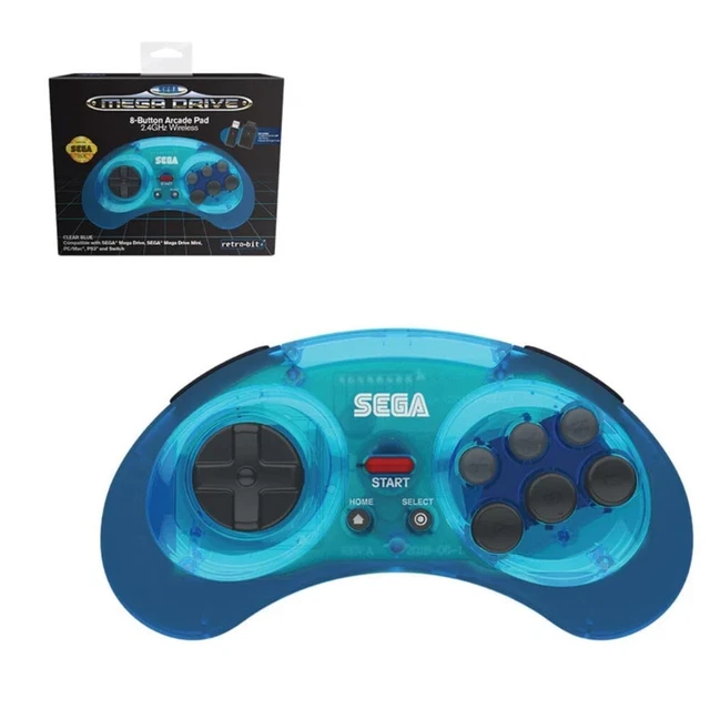 Retro-Bit Official SEGA Mega Drive Bluetooth Controller 8-Button for PC, Switch