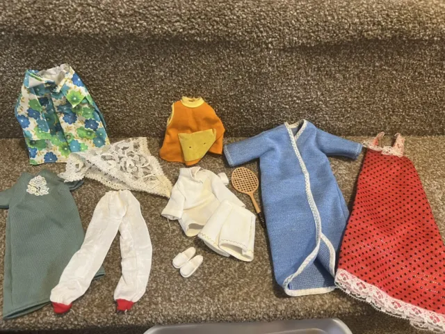 Vintage Doll Clothing Joblot Bundle Barbie Sindy Mary Quant Interest Dolls Retro