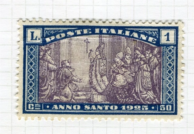 ITALY; 1924 early Holy Year issue fine Mint hinged 1L. value
