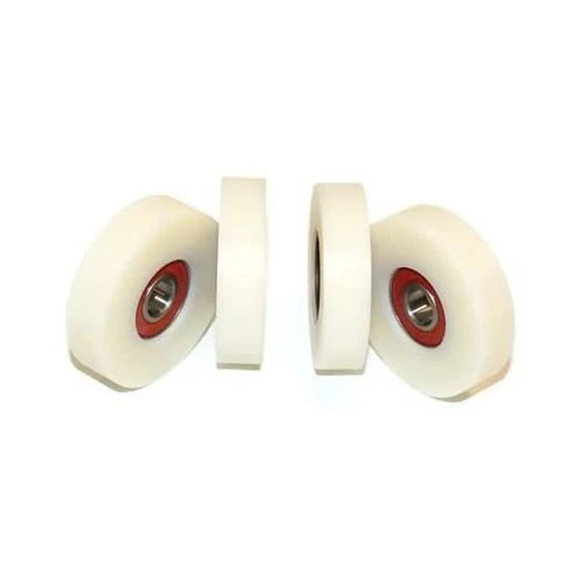 Lot de 4 roues en nylon usiné 50 mm diamètre 12 Width- 10 Bearing