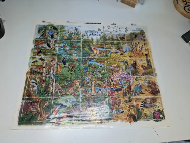 MEXICO 1996 SCOTT #1995 a-x endangered species birds, butterflies, wild