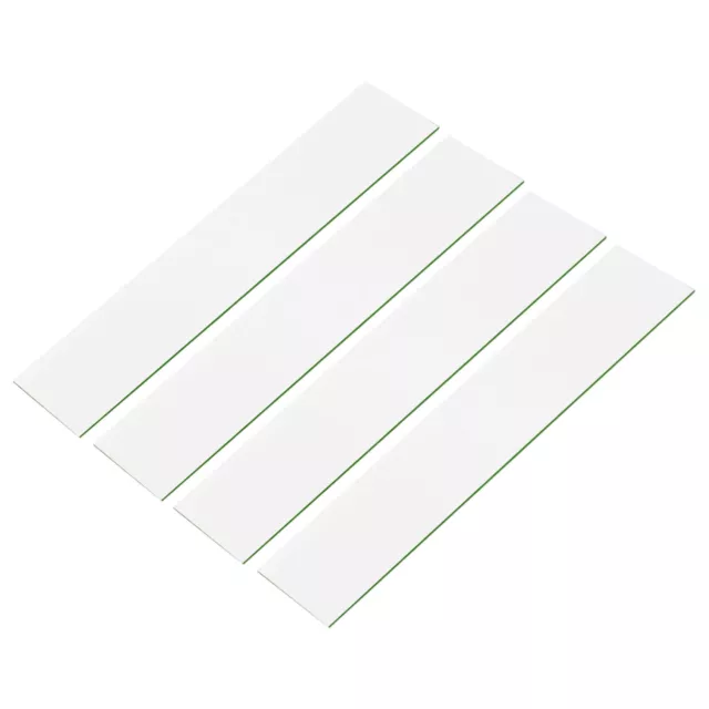 ABS Plastic Sheet 10"x2"x0.05" ABS Styrene Sheets Building 4 Pcs White/Green