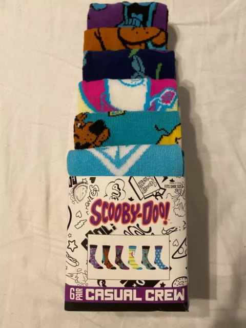 HANNA-BARBERA Scooby-Doo SHAGGY movie DOG Men's 6 Pair CREW SOCKS SIZE 8-12 L@@K