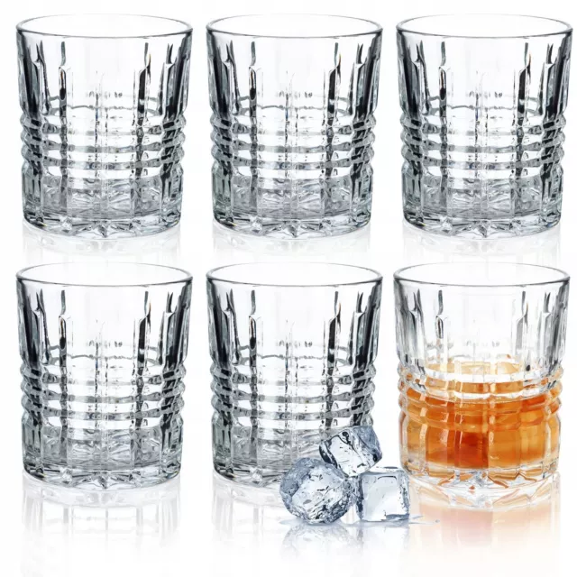 KADAX Juego de 6 vasos para whisky, juego de vasos, 300 ml