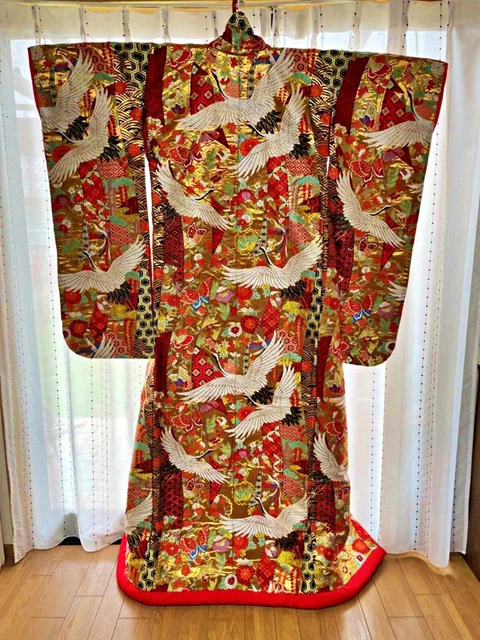 Japanese Kimono Uchikake Wedding Pure Silk  japan 780