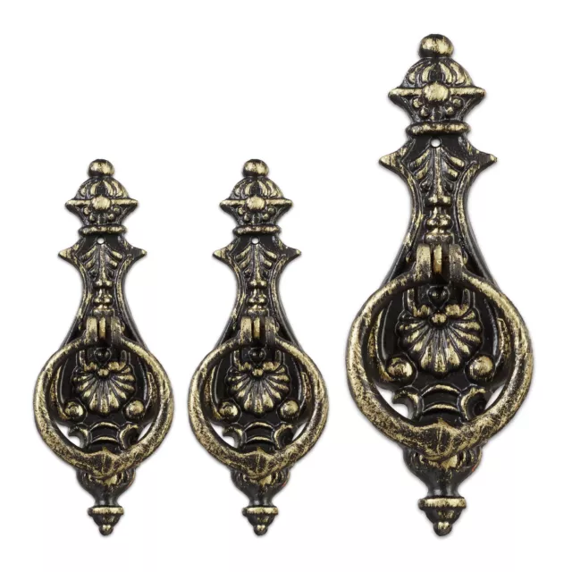 Heurtoir de porte antique lot 3 Anneau fonte de fer métal marteau de porte