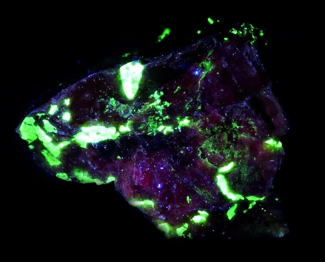 Fluorescent Bustamite with Willemite *Franklin Mine, New Jersey*
