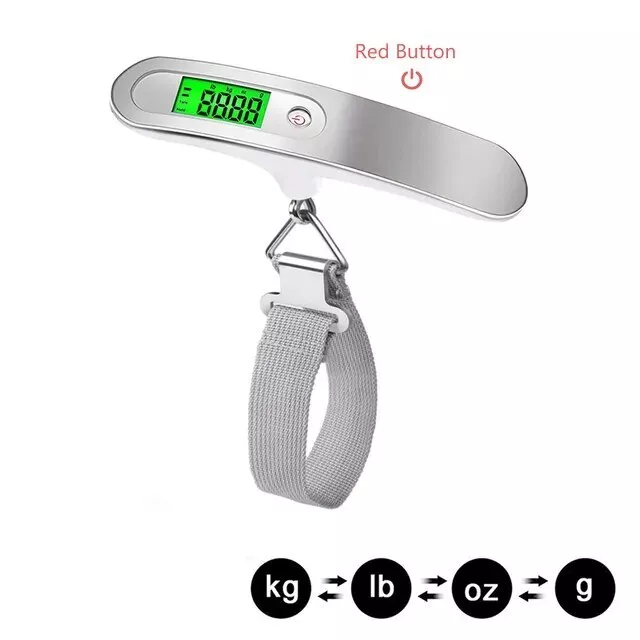 Electronic travel luggage scale LCD max 50 kg with T-strap