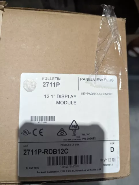 Allen-Bradley 2711P-RDB12C /D 2711P-RDB12C Color PANELVIEW 1250 12.1" Display