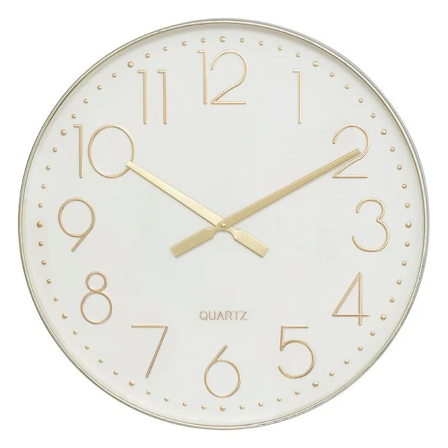 Horloge Murale Carrée En Verre Trempé 30x30 Cm - Motif Floral Vintage - Mouvement Quartz