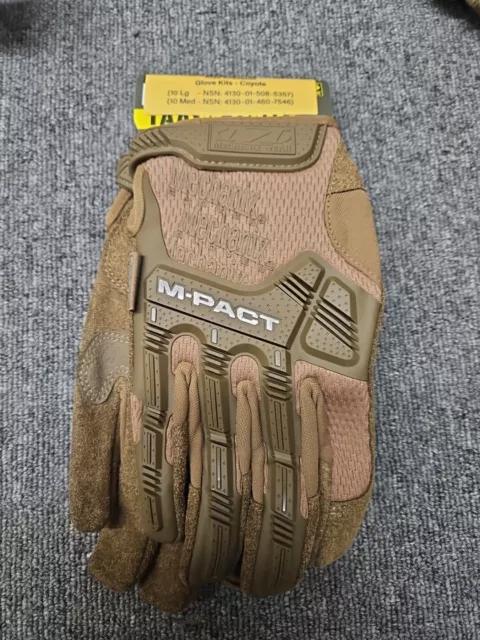 Mechanix Wear M-Pact® Coyote LARGE Impact Resistant Tactical Glove Free Ship NEW