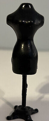 Vintage Black Dollhouse Miniature Dressmaker's Female Metal Model 3-5/8” High