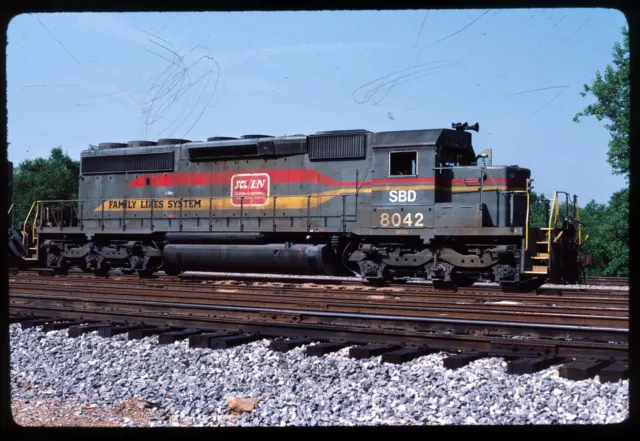 Original Rail Slide - SBD Seaboard FLS 8042 Carmi IN 6-24-1984