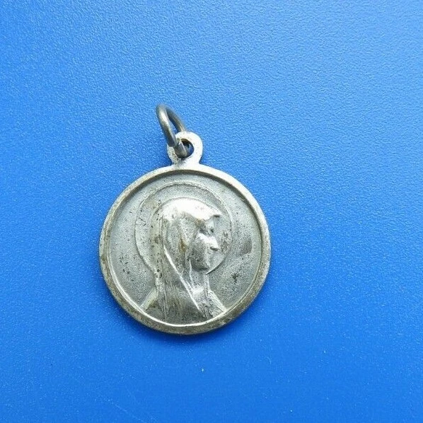 Ancienne Médaille Broche Argentée - Thème "Fêtes De L'Enfance" - Bijou Vintage Occasion