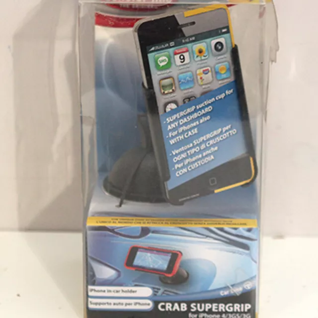 Supporto Auto per IPHONE ventosa supergrip cruscotto Cellular Line nero car sost