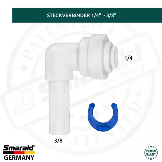 Conector de manguera 1/4" - 3/8" Fitting ósmosis inversa filtro de agua acuario