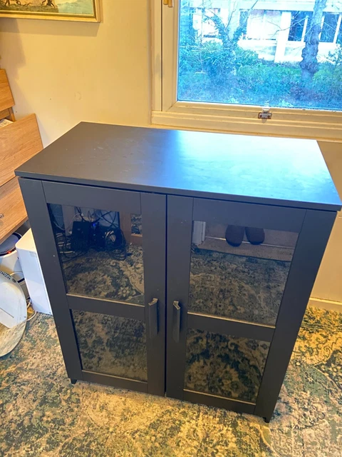 Brimnes cabinet with doors black deals