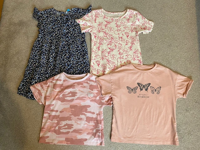 Bundle Girls Tops T Shirts Dress 7-8 Years M&S Marks Spencer Primark