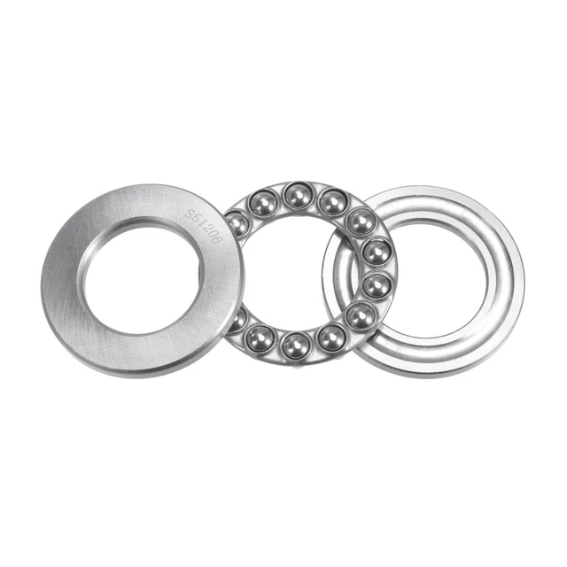 S51206Needle Roller Thrust Bearing 30x52x16mm Stainless Steel with Washers