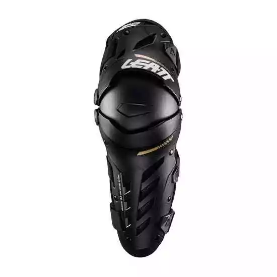 New 2024 Leatt Dual Axis Knee Shin Guards Pair Black Hinged Motocross Mx Enduro 3