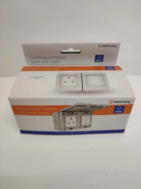 MERCURY WEATHERPROOF OUTDOOR Switch And Socket Ip55 £9.50 - PicClick UK