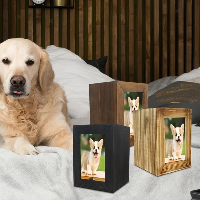 Urna de mascotas para perros, gatos, cenizas, ataúd funerario de mascotas