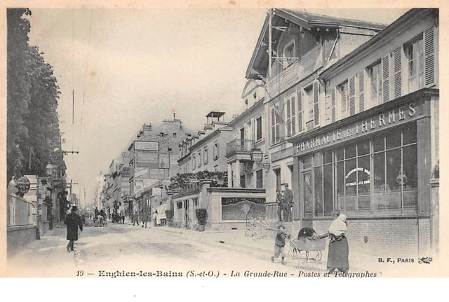 95. n°206300. enghien les bains.la grande rue. poste et télégraphe