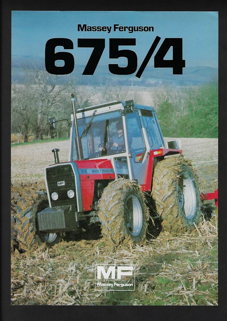 MASSEY FERGUSON MF 675 4 Tractor Specifications Brochure 0284 16 63 