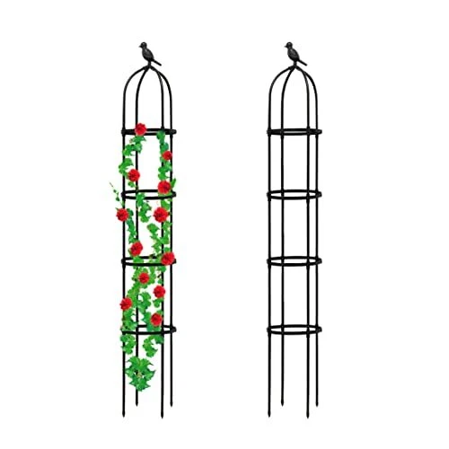 GARDEN TRELLIS FOR Climbing Plants, 6ft Tall Tower Obelisk Garden