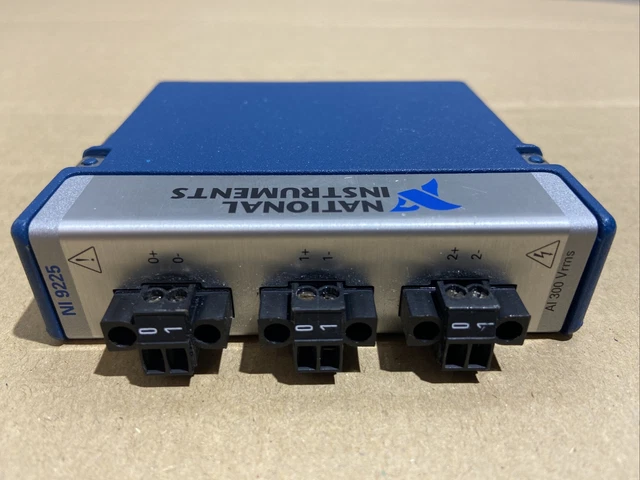 National Instruments NI-9225 3-Kanal 300 Vrms 24-Bit gleichzeitiger analoger Eingang/GEBRAUCHT