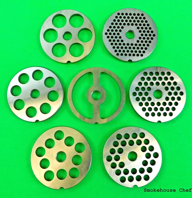 #8 Meat Grinder Plate Disc Die for LEM Weston Cabelas Kitchener etc *PICK TWO*
