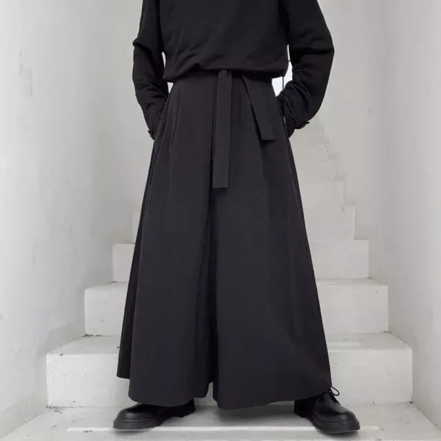 INCERUN MEN CASUAL Retro Harem Japanese Skirt Trousers Hakama Baggy Long  Pants £16.74 - PicClick UK