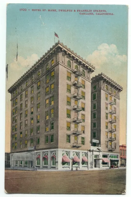 Oakland CA Hotel St. Mark c1914 Postcard California