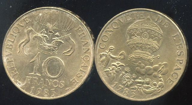 10 francs  1983 CONQUETE DE L'ESPACE  tranche B