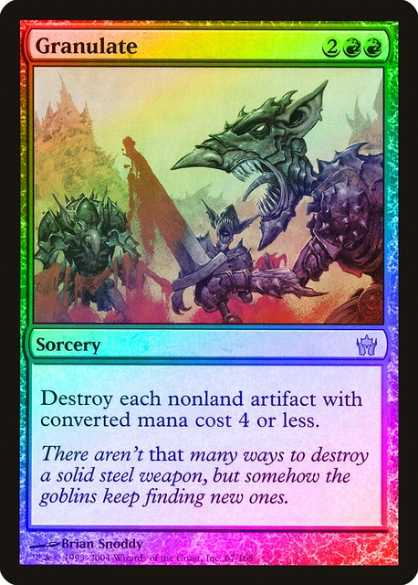 Granulate 1x FOIL 5DN MTG 5th Fifth Dawn Rare MINT red Granulate 1x FOIL 5DN MTG 5th Fifth Dawn Rare MINT red