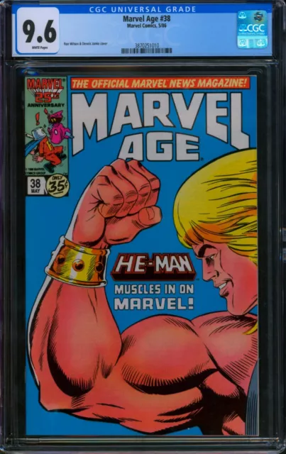 Marvel Age #38 ⭐ CGC 9.6 White Pgs ⭐ HE-MAN PREVIEW Masters of the Universe 1986