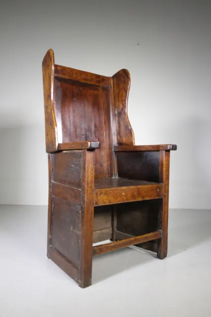 Honest English Georgian Antique Lambing Chair