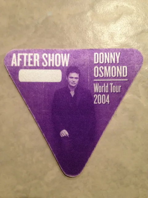Donny Osmond - World Tour 2004 - After Show Pass - Purple