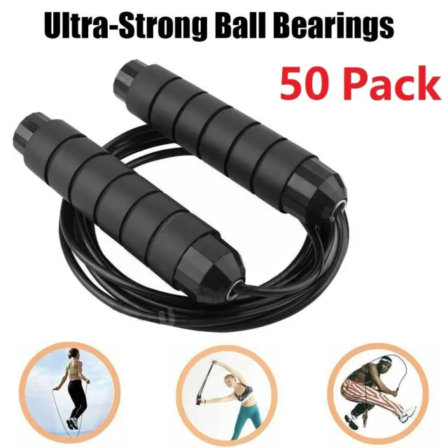 Wholesale Lots 50-Pack Jump Rope Skipping Aerobic Exercise Boxing Adjustable