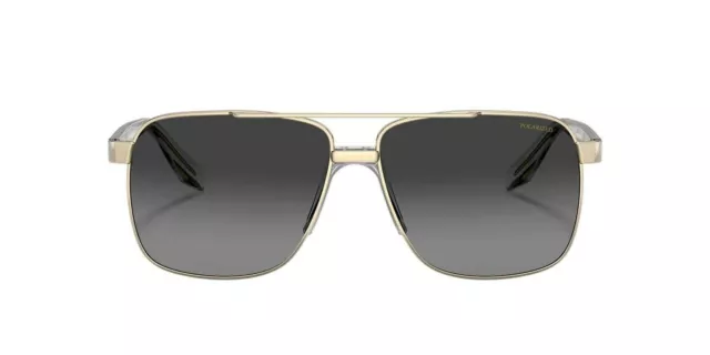 Versace Mens Polarized Sunglasses 0VE2174 Pale Gold/Grey Metal 2