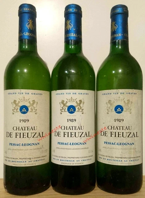 vin Bordeaux Château DE FIEUZAL 1989 Pessac Leognan Graves Blanc 75cl wine wein
