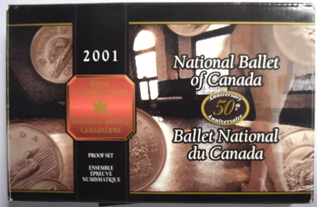 2001 Royal Canadian Mint Sterling Sliver Proof Set w/Box & Papers