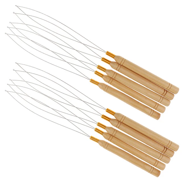 10 Pcs Pulling Hook Hair Threader Dreadlock Crochet Hook Wig Weaving Crochet